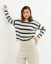 Load image into Gallery viewer, Tiva Knit Jumper Blue Cream Stripe | White Closet