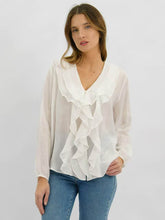 Load image into Gallery viewer, Claire Linen Blouse White | Worthier
