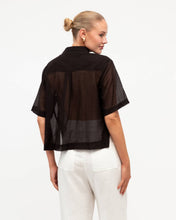 Load image into Gallery viewer, Patch Detail Shirt Black | White Closet