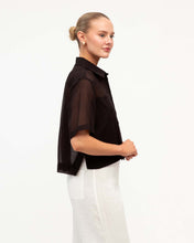 Load image into Gallery viewer, Patch Detail Shirt Black | White Closet