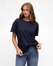 Load image into Gallery viewer, Easy Tuck Tee Navy Label Of Love