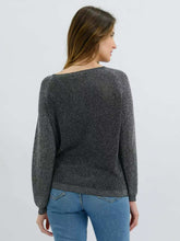 Load image into Gallery viewer, Briar Shimmer Long Sleeve Top Black | Worthier