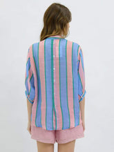 Load image into Gallery viewer, Limoncello Linen Shirt Blue Pink | Worthier
