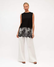 Load image into Gallery viewer, Joseph Lace Trim Top Black | White Closet