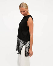 Load image into Gallery viewer, Joseph Lace Trim Top Black | White Closet