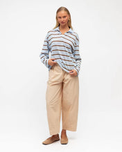Load image into Gallery viewer, Romie Polo Blue Chocolate Stripe |Paper Heart