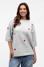 Load image into Gallery viewer, Lottie Embroidered Heart Knit Grey | Label Of Love