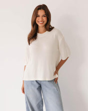 Load image into Gallery viewer, Winnie Relaxed Knit Top White | Label Of Love