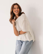 Load image into Gallery viewer, Winnie Relaxed Knit Top White | Label Of Love