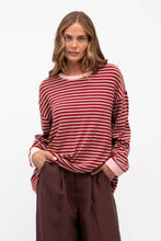 Load image into Gallery viewer, Tara Stripe Long Sleeve Tee Paper Heart