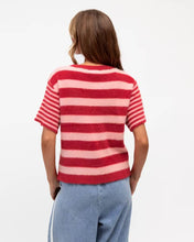 Load image into Gallery viewer, Vanessa Stripe Knit Tee Pink Red | Paper Heart