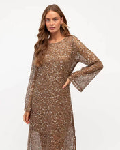 Load image into Gallery viewer, Zahni Sequins Dress Cocoa | Ebby And I
