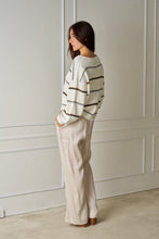 Load image into Gallery viewer, Lola Stripe Knit Jumper White Flecks