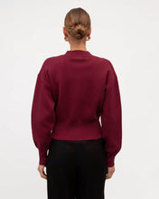 Load image into Gallery viewer, Ava Knit Zip Up Jumper Wine