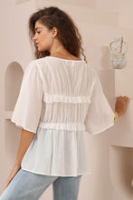 Load image into Gallery viewer, Fiorenza Front Tie Blouse White