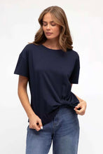 Load image into Gallery viewer, Easy Tuck Tee Navy Label Of Love