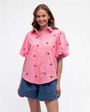 Load image into Gallery viewer, Amore Heart Cotton Shirt Pink