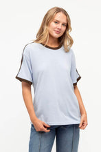 Load image into Gallery viewer, Effy Contrast Tee Blue Choc | Paper Heart