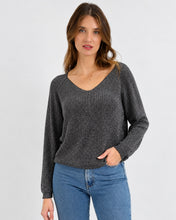 Load image into Gallery viewer, Briar Shimmer Long Sleeve Top Black | Worthier