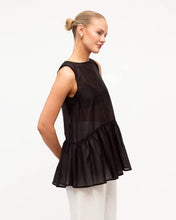 Load image into Gallery viewer, Zelina Sheer Peplum Top | White Closet