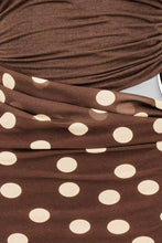 Load image into Gallery viewer, Tegan Polka Dot Dress Brown