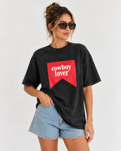Load image into Gallery viewer, Oversized Cowboy Lover Tee Washed Black | By Frankie