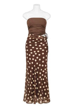 Load image into Gallery viewer, Tegan Polka Dot Dress Brown