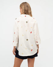 Load image into Gallery viewer, Fable Embroidered Cotton Shirt White
