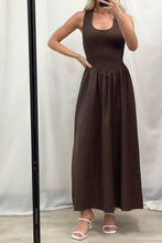 Load image into Gallery viewer, Elias Cotton Maxi Dress Chocolate