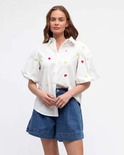 Load image into Gallery viewer, Amore Heart Cotton Shirt White