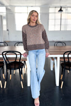 Load image into Gallery viewer, Freya Colour Block Knit Jumper Brown