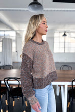 Load image into Gallery viewer, Freya Colour Block Knit Jumper Brown