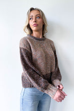 Load image into Gallery viewer, Freya Colour Block Knit Jumper Brown