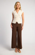 Load image into Gallery viewer, Aveline Jersey Top With Gold Buckle Beige