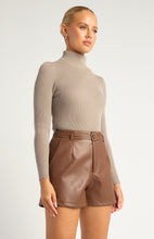 Load image into Gallery viewer, Nica Ribbed Knit Skivvy Sweater Mushroom