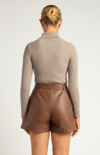 Load image into Gallery viewer, Nica Ribbed Knit Skivvy Sweater Mushroom
