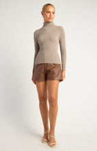 Load image into Gallery viewer, Nica Ribbed Knit Skivvy Sweater Mushroom