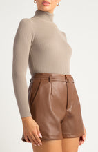 Load image into Gallery viewer, Nica Ribbed Knit Skivvy Sweater Mushroom