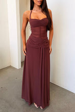 Load image into Gallery viewer, Gabrielle Mesh Dress Brown
