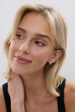 Load image into Gallery viewer, Petite Diamanté Silver Plated Earrings
