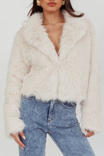 Load image into Gallery viewer, Callee Faux Fur Jacket Ash