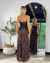 Load image into Gallery viewer, Alessia Embroidered Maxi Dress Brown