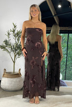 Load image into Gallery viewer, Alessia Embroidered Maxi Dress Brown