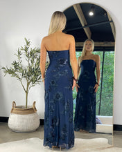 Load image into Gallery viewer, Alessia Embroidered Maxi Dress Navy