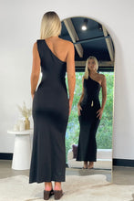 Load image into Gallery viewer, Grace One Shoulder Dress Black