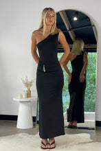 Load image into Gallery viewer, Grace One Shoulder Dress Black