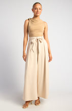 Load image into Gallery viewer, Helene Buckle Detail Jersey Top Latte