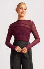 Load image into Gallery viewer, Raphaella Mesh Top Mulberry