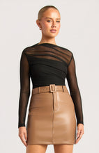Load image into Gallery viewer, Raphaella Mesh Top Black
