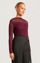 Load image into Gallery viewer, Raphaella Mesh Top Mulberry